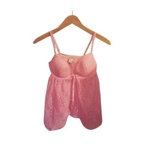 Victoria's Secret Lacy Pink Pushup Camisole 36C
